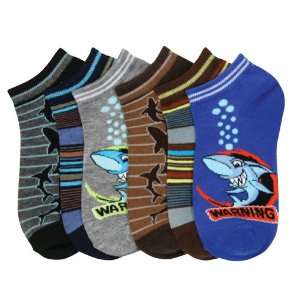  HS Boys Fashion Ankle Socks Sharks Design (size 6 8) 6 