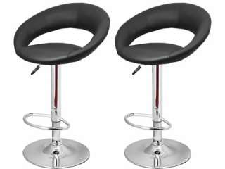   Modern Leather Adjustable Swivel Seat Bombo BarStools Chairs  