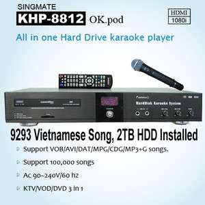 VIETNAMESE KARAOKE PLAYER HDMI HARD DRIVE 8812 MACHINE  