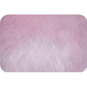  60 Wide Faux Fur Luxury Shag Baby Pink Fabric By the 