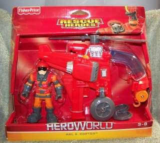 NEW HEROWORLD RESCUE HEROES HAL E. COPTER SET  