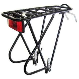 Biria Bike Rear Rack, Aluminum 3 Leg Rear Bike Rack with spring,Black 
