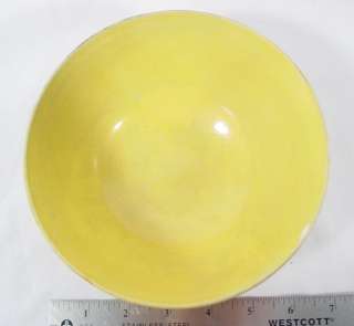   19th CENTURY ENGLISH YELLOW CANARY WARE PAINTED CERAMIC BOWL  