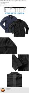 NWT adidas Mens ClimaWarm Half Zip Micro Fleece Pullover Jacket Gray 