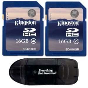  Kingston 32 GB (16GB x2  32GB) Class 4 SDHC Flash Memory Card 