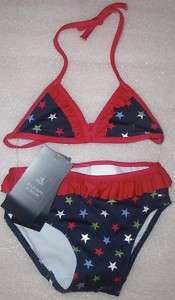 NEW Baby Girls Patriotic Summer JULY 4th Star Bathing Swim Suit 
