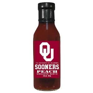 Oklahoma Sooners NCAA Peach Grilling Sauce   12oz  Sports 