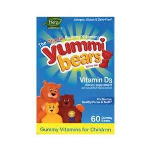 Hero Nutritional Yummi Bears Vitamin D3 Childrens Vitamin 