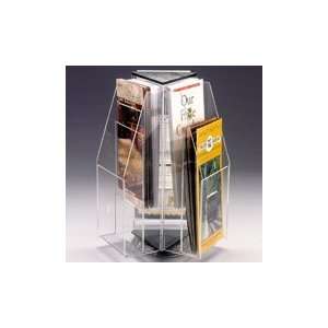  6 Brochure Rotating Clear Table Top Display