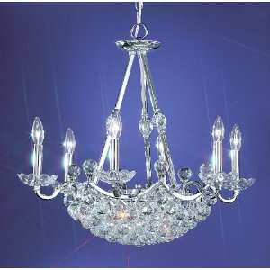  Solitaire Crystal Chandelier in Chrome Finish