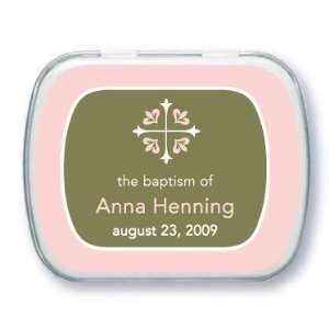  Personalized Mint Tins   Floral Cross Tea Rose By Hello 