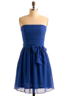 Ultra Marina Dress   Blue, Solid, Bows, A line, Strapless, Wedding 