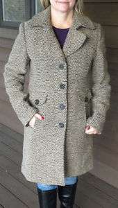 Womens Size Medium Giacca Wool Car Coat  