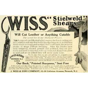  1906 Ad J. Wiss Stielweld Sheers Scissors Cutting Tool 