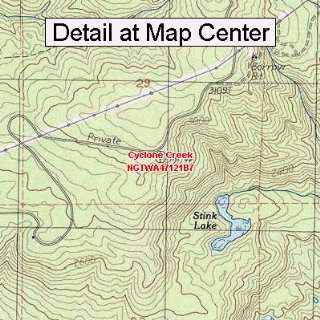  USGS Topographic Quadrangle Map   Cyclone Creek 