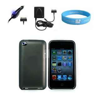   iPod Touch 4G + Car Charger with Blue LED + Cellet Brand Wall Charger