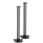 Wood Technology Black Satin Finish 35 1/2 Speaker Stands with Curved 