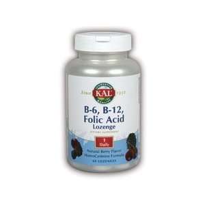  KAL   B6, B12 Folic Acid Lozenge 50mg/400mcg/400mcg   60ct 