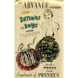 Vintage Buttons and Bows Apron Sewing Pattern from Advance Patterns