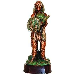  Indian Holding Feather & Arrow Statue