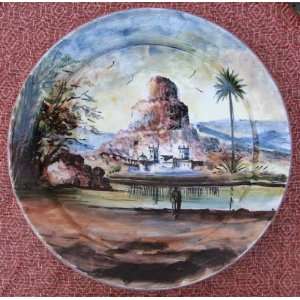   14 inch Decorative Scenic Plate,by Treasures of Morocco,
