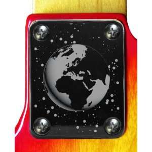  Earth Chrome Engraved Neck Plate Musical Instruments