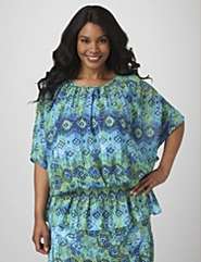 Floral Gauze Peasant Top