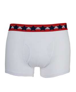 White Pattern (White) White Star Waistband Boxer Shorts  240916119 