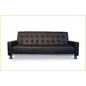 Fina Black Leatherette Sofa Bed by At Home USA 