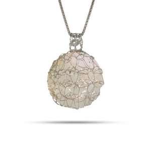  Round Champagne Pendant Wrapped   Clearance Final Sale 