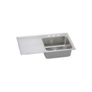  GOURMET DROP IN SINGLE BOWL SINK WITH BOWL TO RIGHT OF RIBBED AREA 