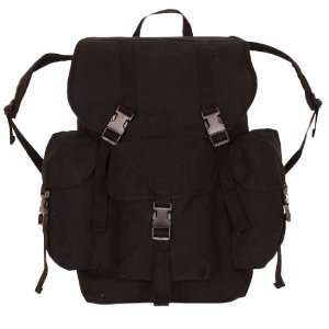 Black Canvas Backpack 