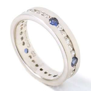   /Platinum Created Sapphire & Cubic Zirconia Eternity Ring Jewelry