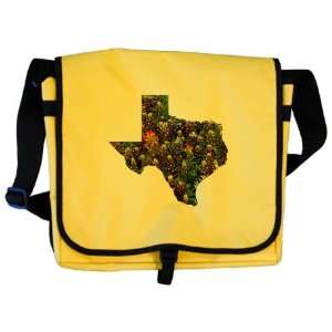  Messenger Bag Bluebonnets Texas Shaped 