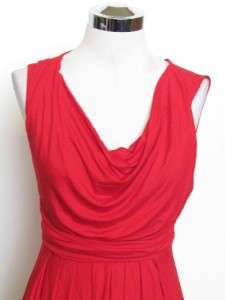 NWOT EXPRESS RED COWL NECK PLEATED SKIRT DRESS, sz L  