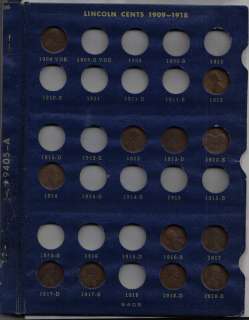 68 Different Lincoln Cents 190  1940 in Album Lot #1  