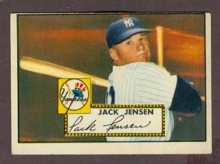 1952 Topps Jack Jackie Jensen #122   Yankees   VG EX  