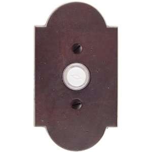   2421 Emtek Doorbell Plate And Button Silver Patina