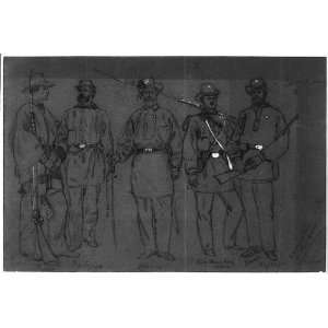  Drawing Group of Rhode Island Soldiers. Company C