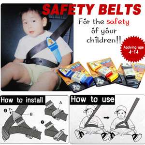 Kids Safety Car Seat Belt Adjuster Adjustable Lock Buckle Strap For 