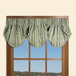 Charleston Textured Chenille Stripe 70 in. x 14 in. Valance  Country 