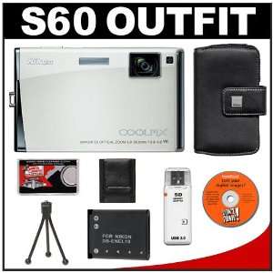 Nikon Coolpix S60 10 Megapixel Digital Camera (Arctic White) with 5x 