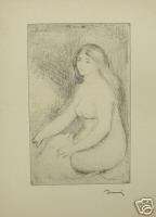 Pierre Auguste Renoir Baigneuse Assise 1919 CUIVRE SIGNATURE delteil 