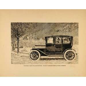  1913 Print Antique Enclosed Automobile Car Auto Winter 