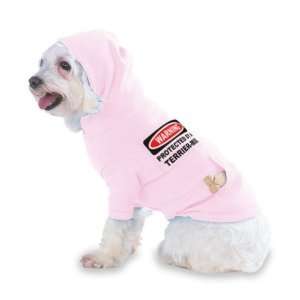WARNING PROTECTED BY A TERRIER MIX Hooded (Hoody) T Shirt with pocket 