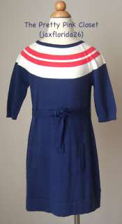 Lilly Pulitzer Girls Navy Coco Sweater Dress sz S 4 5  