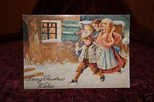 Antique Christmas Cards by Gallery Graphics Carolers  