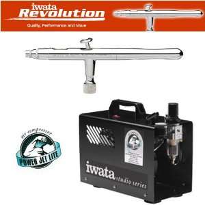 IWATA REVOLUTION AR AIRBRUSHING SYSTEM WITH POWER JET LITE 