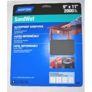 Norton Waterproof Sandpaper Sandwet Fine Grit For Sealer Varnish 