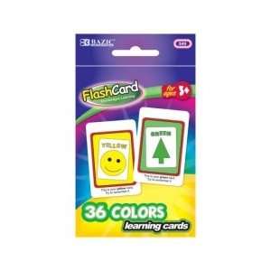  Bazic Colors Preschool Flash Cards (36/Pack)(Pack Of 72 